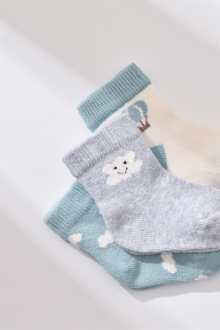 Step Bibaby Biorganic Cloudy 3'lü Çorap 68450 Nil 001