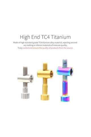 Sones Bisiklet Titanyum Alaşımlı Sele Borusu Kilitleme Vidaları, Renk: M6x30 Altın