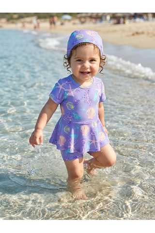 Civil Baby Deniz Kabuğu Baskılı 6-18 Ay Mayo - Lila