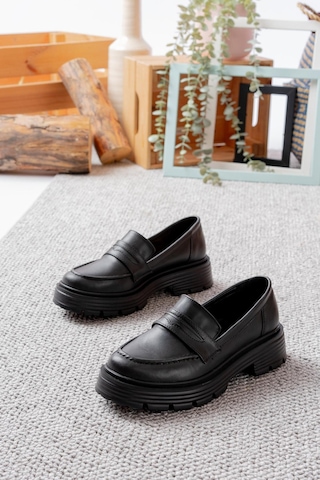 Asmi Shoes Kadın Mira Loafer Günlük Ayakkabı Siyah Siyah