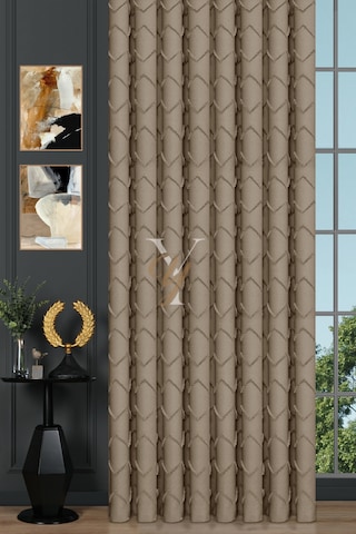 Jakar Kesme Fon Perde Ezgi V-6002 Krem Krem