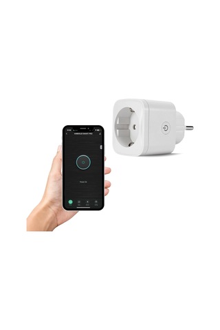 Led Wi-fi Akıllı Priz Uzaktan Telefonla Kontrol Edilebilir 16 Amper Beyaz Tuya, Google Asistant, Amazon Alexa Uyumlu 1