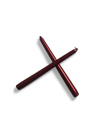 Şamdan Mum 2 Li Kırmızı Kirmızı