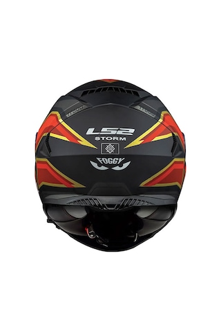 LS2 Storm Foggy Kask Mat Siyah-Kırmızı