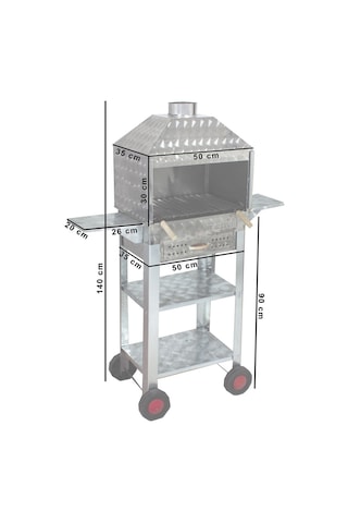 Metehan MTH-109 Davlumbazlı - Bacalı - Çekmeceli - Lama Izgaralı Mangal