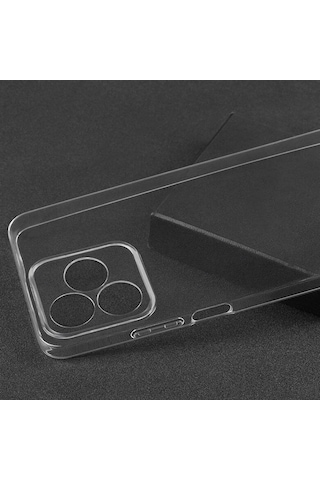 Fitcase Realme C53 Kılıf Kamera Korumalı Silikon Şeffaf Kapak