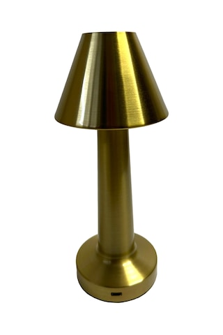 Dekoratif Şarjlı Dokunmatik Led Masa Lambası Şapka Model Gold