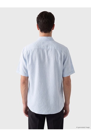 Lcwaıkıkı Classic Mavi Regular Fit Kanvas Erkek Gömlek