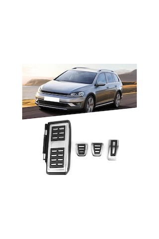 Vw Golf 7 8 Passat B8 Tiguan 2 Touran 2 T-roc T-cross Arteon Polo 5 Uyumlu Geçme Manuel Pedal Seti 4 Parça Siyah Krom