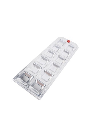 Kosona Alüminyum Çift Taraflı 12 Lü Kare Manti Kalıbı - Ev Ve Restoranlar İçin Pratik Hamur İşleme Aleti Diğer