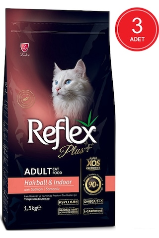 Reflex Plus Hairball Somonlu Yetişkin Kedi Maması 3 x 1500 G
