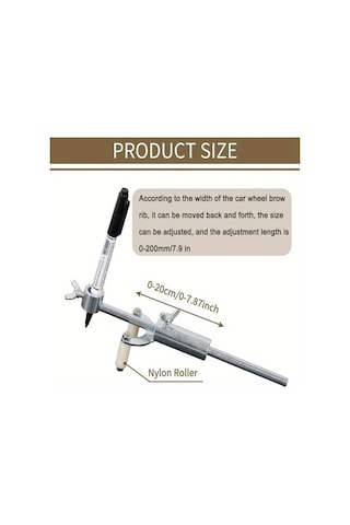 Hightower Y-ty104 Tekerlek Kaş Çizici - Paralel Çizim, Kaporta Düzeltme Ve Lastik Hizalama, Gümüş