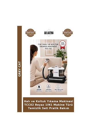 Halı Ve Koltuk Yıkama Makinesi Tcc02 Beyaz 1ın1 Makine Türü Temizlik Seti Pratik Bakım