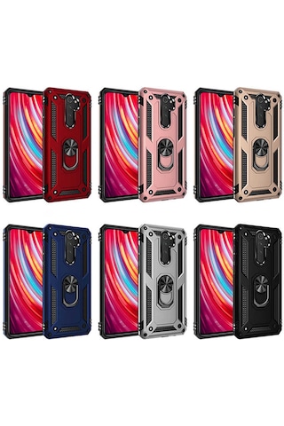 Oppo A5 A9 2020 Kilif Zirhli Standli Miknatisli Kapak