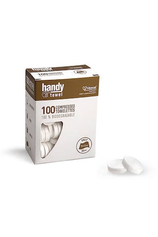 HandyTowel Sıkıştırılmış Tablet Bebek Mendili 100 adet