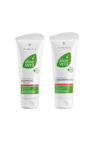 Lr Aloe Via Aloe Vera Propolis Krem 100 ML + Aloe Vera Konsantre Gel 100 ML Lr Aloe Via Aloe Vera Propolis Krem 100 ML + Aloe Vera Konsantre Gel 100 ML
