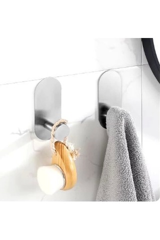 Kendinden Yapışkanlı Askılık Tekli Krom Krom