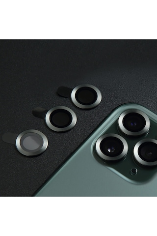 Binano Metal Ring Apple Uyumlu iPhone 13 Pro/13 Pro Max Yeşil Kamera Koruyucu
