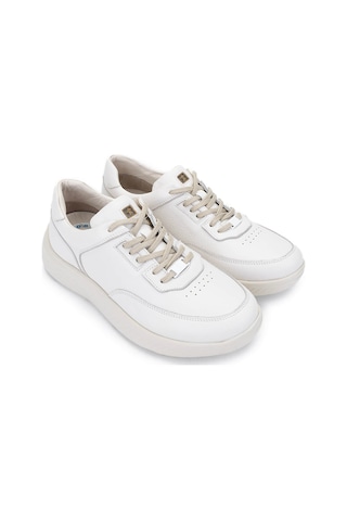 Tamer Tanca Erkek Hakiki Deri Kırık Beyaz Sneakers & Spor Ayakkabı 298 2893-2530 Erk Ayk Y25 K.beyaz Beyaz