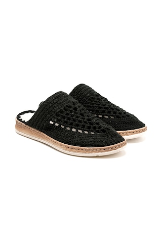 Terlik Kadın Bbs Jmy John May Knitwear Slippers Black Siyah