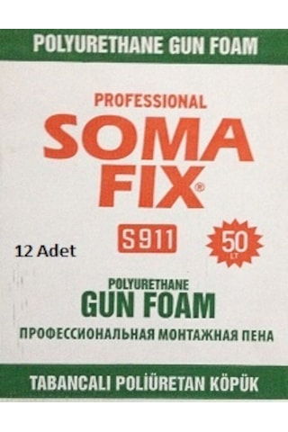 12 Adet 750 ML-850 G Somafix Tabancalı Poliüretan Köpük