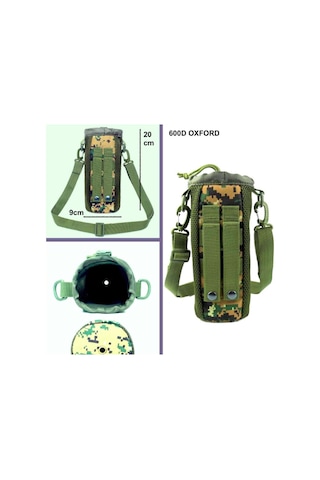 Omeniv Şişe Kılıfı Matara Termos Şarap Bira Viski Outdoor Sırt Ça Yeşil