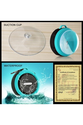 Fortunelane Mini Bluetooth Hoparlör, Ip56 Su Geçirmez, 10 Saat Pil, Mikrofon, Micro Sd Desteği, Kırmızı