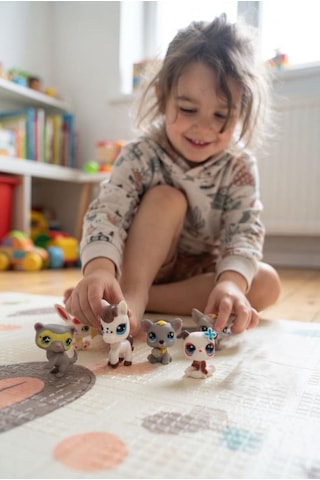 Pet Star Little Sevimli Minişler 6'lı Miniş Oyuncak Seti Hayvan Figürleri ve Aksesuarları 3046A32