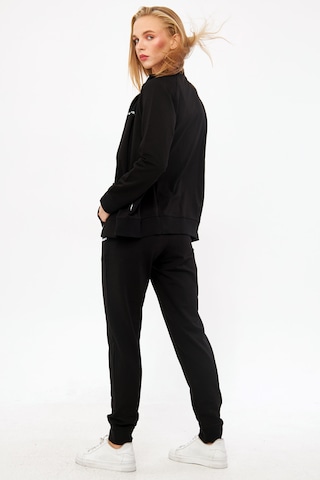 Trendhill Siyah Kadın İki İplik Eşofman Takım Edy5532s Siyah