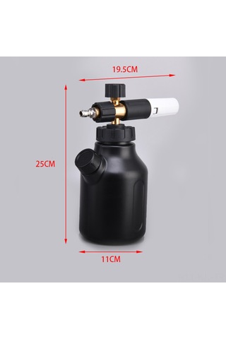 Gajeena Yüksek Basınçlı Araba Yıkama Spreyi, 1/4 Hızlı Takma Uçlu, Döner Başlıklı, Kalın Kasa, Ölçülü Kavanoz - Siyah 2201 Modeli Siyah