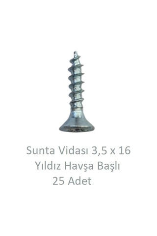 Sunta Vidası, 3,5 X 16 Mm, 25 Adet, Yhb Vida 3,5 x 16