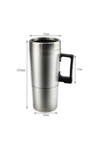 Sones Dc 12v Paslanmaz Çelik Araba Elektrikli Su Isıtıcısı Isıtmalı Kupa Isıtma Kupası Şarj Cihazı Çakmak, Kapasite: 300ml