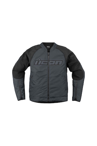 Icon Overlord 3 Korumalı Motosiklet Montu Siyah Koyu Gri