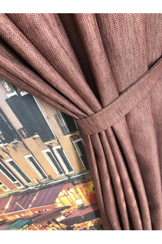 Fon Perde Keten Işık Engelleyici Blackout Linen Karartma Perde