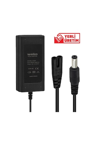 Weko 12 Volt - 5 Amper Plastik Kasa Masaüstü Adaptör 5.5 2.5 Uçlu