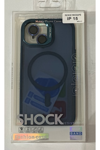 İphone 15 Kılıfı, Kaliteli Kamera Lens Koruyucu Dahil, Magsafe Uyumlu Darbe Dayanaklı, 3 Renk Lacivert