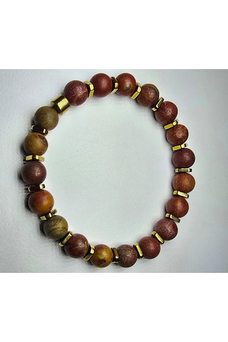 Mokait Jasper Bileklik 8 Mm Yeşil - Kırmızı Mokait Jasper Bileklik 8 Mm Yeşil - Kırmızı