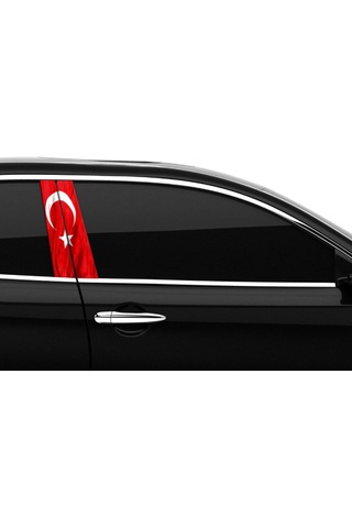 Araba Etiketleri, Tuning Kaplama, Direk Folyosu - Türk Bayrağı Renkli