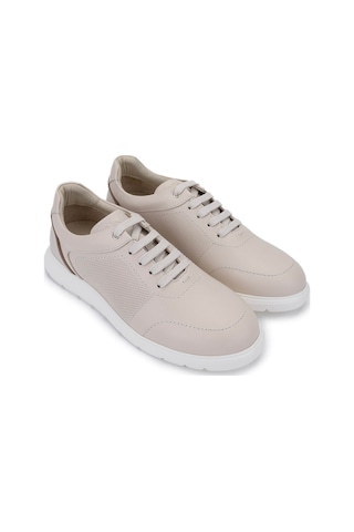 Tamer Tanca Erkek Hakiki Deri Bej Sneakers & Spor Ayakkabı 1093 1198 Erk Ayk Y25 Bej Dr Bej