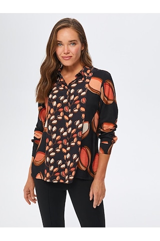 Küçük Ve Büyük Yaprak Kombinli Gömlek 67308 001