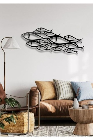 Family Fish Modern Metal Duvar Dekoru
