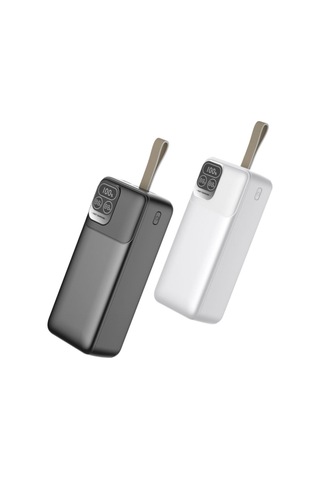 P32-4 40.000 Mah Powerbank 22.5w Hızlı Şarjlı Dijital Ekranlı Taşınabilir Şarj Cihazı-1631 Siyah