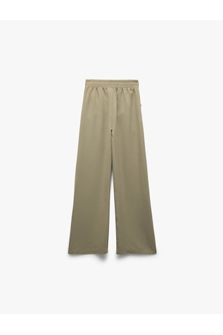 Koton Modal Karışımlı Düğmeli Cepli Geniş Paça Pantolon Haki 5skg40119aw Haki