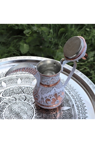 1,2 Mm Kalın Gülçiçek Bakır Mırra Cezve 900 Ml