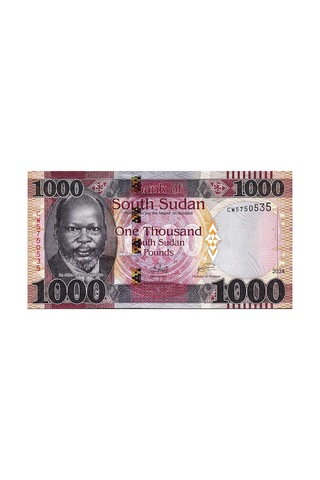 Güney Sudan 2024 Yılı 1000 Pound Kağıt Para Çil Unc Koleksiyon Para