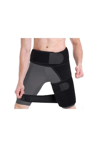 Vkemall Nylon Ve Sbr Malzeme Kaliteli Kalça Dizgesi - Genişleyici Bant İle Kalça, Kalçak Ve Iskelet Kasını Destekleyen Spor Yarım Kalçak - Siyah Siyah