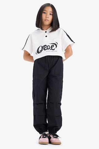 DeFacto Kız Çocuk Paraşüt Kargo Jogger Paça Pantolon E0162A825SMBK27 Siyah