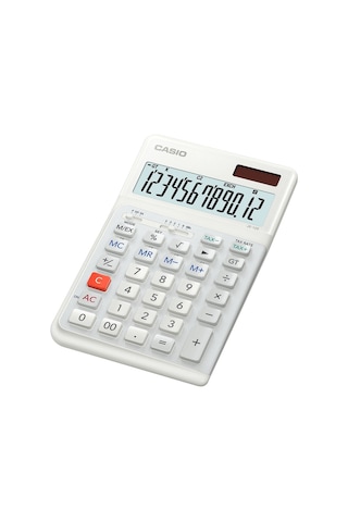 Je-12e-we Beyaz 12 Hane Masa Üstü Ergonomik Tuşlu Hesap Makinesi Çok Renkli