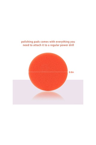 Yunboo Otomobil Cila Spreyi Yumuşak Sponge Seti 7 Adet Turuncu 5 İnç Boyutlu M10 Delikli