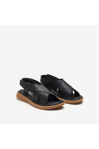 Nero Black Sandalet Kadın 49m1 Frau Cachemıre Comforttech Leather Sandals Wıth Back Strap siyah